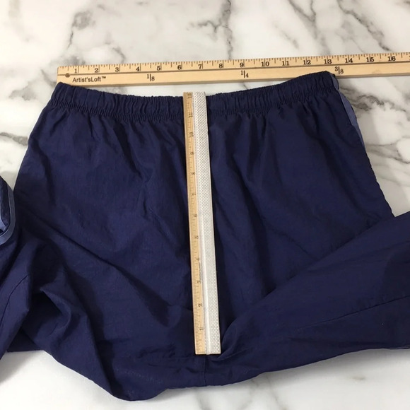 Adidas Vintage Y2K Blue Jogger Track Pants 3 Striped Womens Medium Ankle Zip - Picture 6 of 10